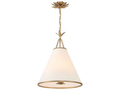 Crystorama Broche 4-Light Antique Gold Pendant