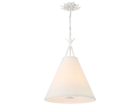 Crystorama Broche 4-Light Matte White Pendant