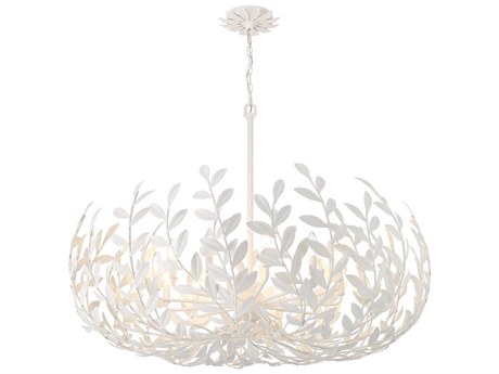 Crystorama Broche 12-Light Matte White Candelabra Chandelier