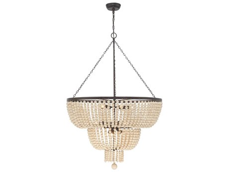 Crystorama Rylee 12-Light Forged Bronze Bowl Candelabra Tiered Chandelier