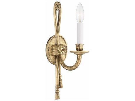 Crystorama 1-Light Olde Brass Wall Sconce