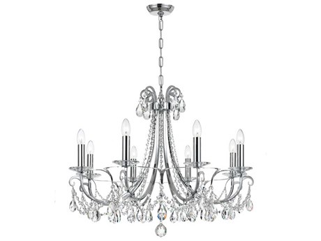 Crystorama Othello 8-Light Chrome Crystal Candelabra Chandelier
