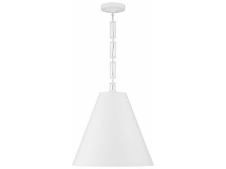 Crystorama Alston 3-Light Matte White Antique Gold Pendant