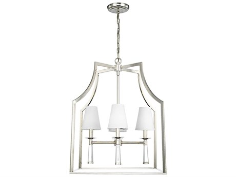 Crystorama Baxter 4-Light Polished Nickel Steel Candelabra Chandelier