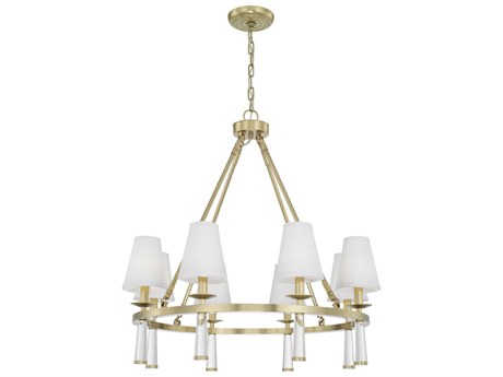 Crystorama Baxter 8-Light Gold Candelabra Chandelier