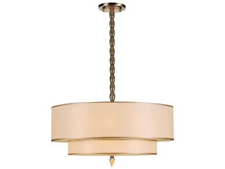 Crystorama Luxor 5-Light Gold Drum Tiered Chandelier