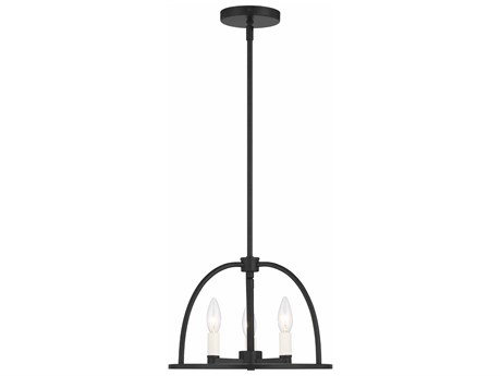 Crystorama Abbott 3-Light Black Candelabra Chandelier