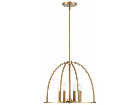 Crystorama Abbott 4-Light Vibrant Gold Candelabra Chandelier