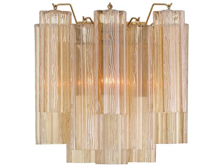 Crystorama Addis 2-Light Aged Brass Wall Sconce