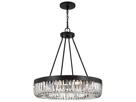Crystorama Alister 10-Light Charcoal Bronze Clear Glass Bowl Candelabra Chandelier