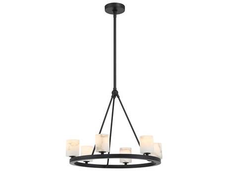 Crystorama Aragon 6-Light Matte Black Chandelier
