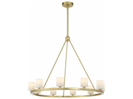 Crystorama Aragon 10-Light Soft Brass Chandelier