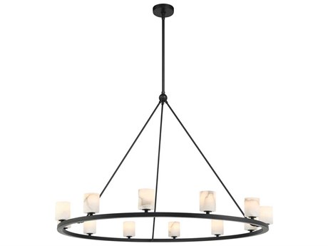 Crystorama Aragon 12-Light Matte Black Chandelier