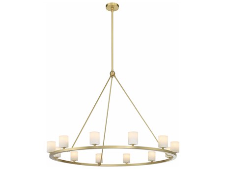 Crystorama Aragon 12-Light Soft Brass Chandelier