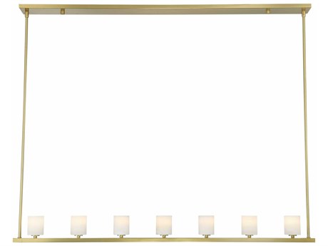Crystorama Aragon 7-Light Soft Brass Island Pendant