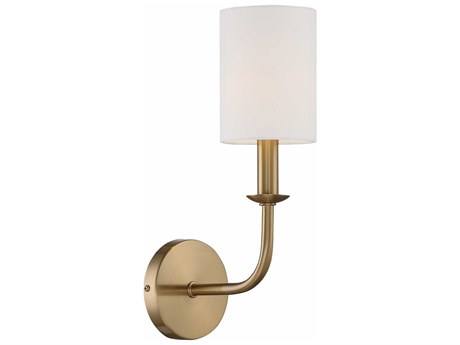 Crystorama Bailey 1-Light Aged Brass Steel Wall Sconce