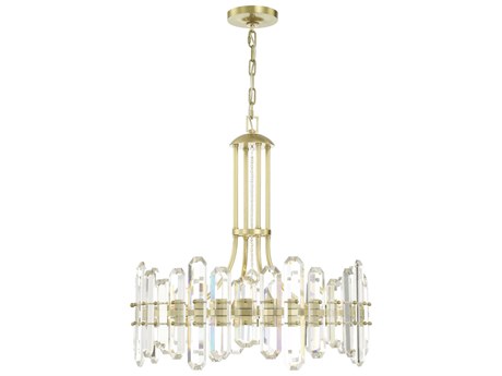 Crystorama Bolton 8-Light Gold Crystal Candelabra Drum Chandelier