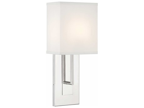 Crystorama Brent 1-Light Polished Nickel Wall Sconce