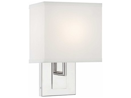 Crystorama Brent 1-Light Polished Nickel Wall Sconce