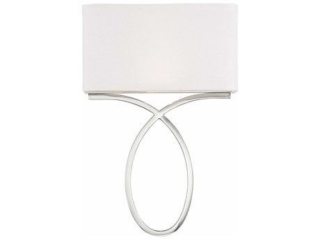 Crystorama Brinkley 2-Light Polished Nickel Wall Sconce