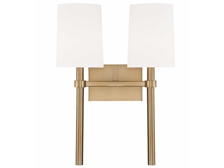 Crystorama Bromley 2-Light Vibrant Gold Wall Sconce