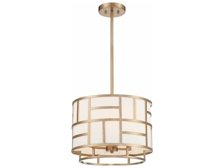 Crystorama Danielson 4-Light White Drum Chandelier