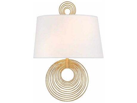 Crystorama Doral 2-Light Renaissance Gold Wall Sconce