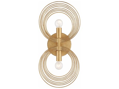 Crystorama Doral 2-Light Renaissance Gold Wall Sconce