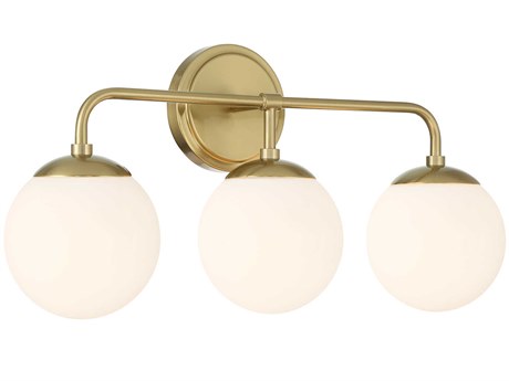 Crystorama Maverick 3-Light Vibrant Gold Vanity Light