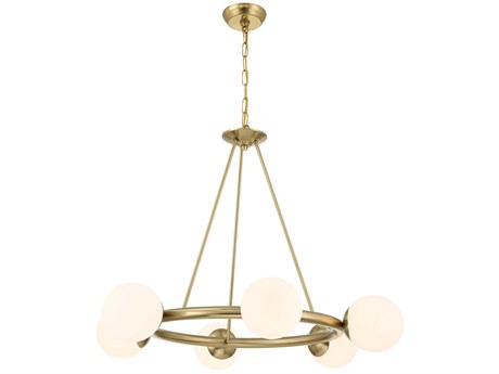 Crystorama Maverick 6-Light Vibrant Gold Globe Chandelier