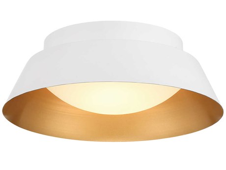 Crystorama Donoven 2-Light White Gold Round Flush Mount