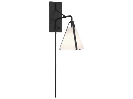 Crystorama Fulton 1-Light Black Swing Wall Sconce