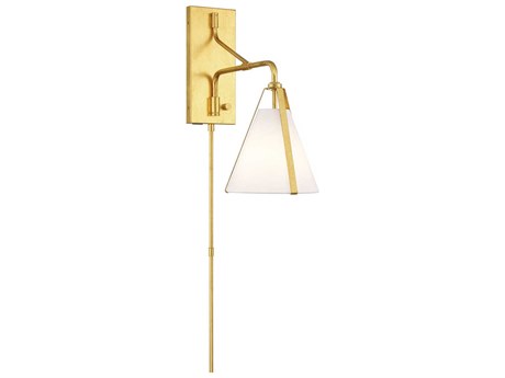 Crystorama Fulton 1-Light Antique Gold Swing Wall Sconce