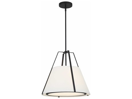 Crystorama Fulton 3-Light Black Empire Pendant