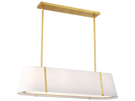 Crystorama Fulton 4-Light Antique Gold Island Pendant