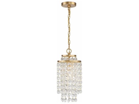 Crystorama Gabrielle 1-Light Antique Gold Crystal Chandelier