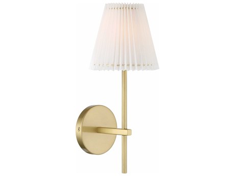 Crystorama Gamma 1-Light Aged Brass Wall Sconce