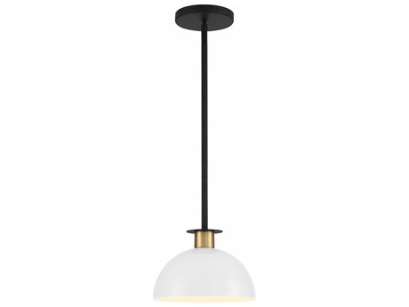 Crystorama Gigi 1-Light Black Aged Brass Dome Mini Pendant