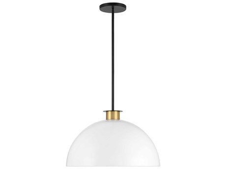 Crystorama Gigi 1-Light Black Aged Brass Dome Pendant