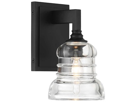 Crystorama Gregory 1-Light Matte Black Wall Sconce