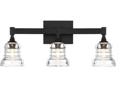 Crystorama Gregory 3-Light Matte Black Vanity Light