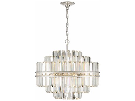 Crystorama Hayes 12-Light Polished Nickel Crystal Tiered Chandelier