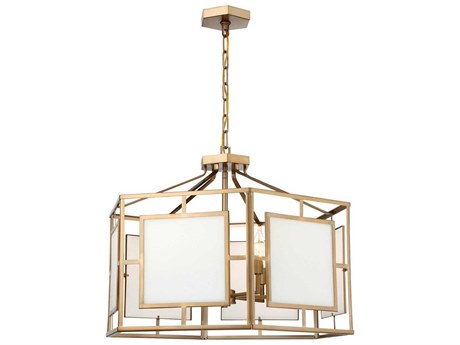 Crystorama Hillcrest 6-Light Gold Geometric Chandelier
