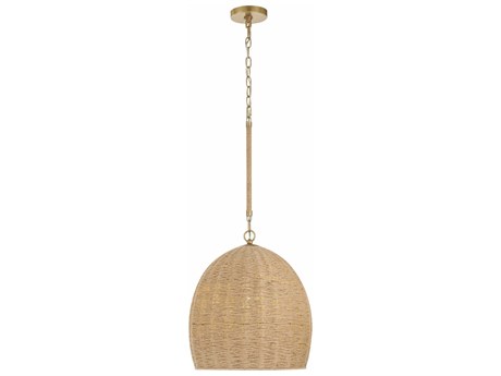 Crystorama Jace 1-Light Soft Gold Dome Pendant
