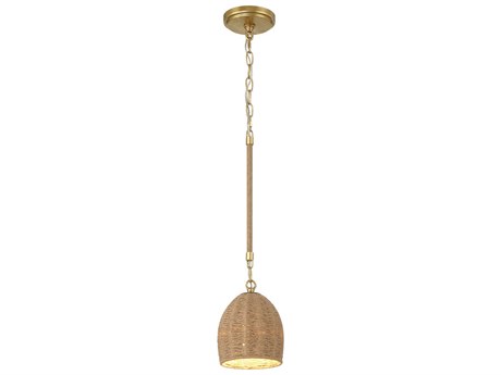 Crystorama Jace 1-Light Soft Gold Dome Mini Pendant