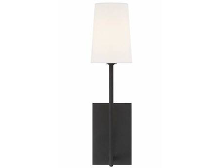 Crystorama Lena 1-Light Black Wall Sconce