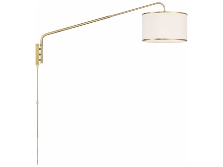 Crystorama Mallory 1-Light Soft Brass Swing Wall Sconce