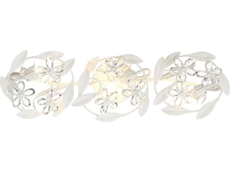 Crystorama Marselle 3-Light Matte White Vanity Light