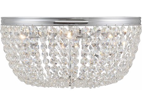 Crystorama Nola 5-Light Polished Chrome Crystal Bowl Flush Mount