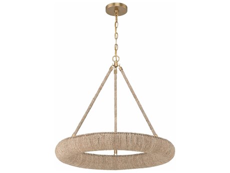 Crystorama Oakley 6-Light Soft Gold Brown Pendant